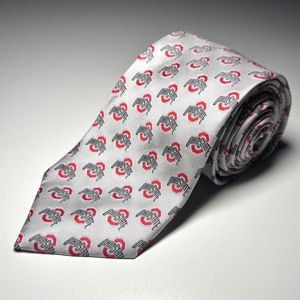 Ohio State Buckeyes Donegal Bay Silk Tie OSU Logo NCAA Hand Made‎ Necktie